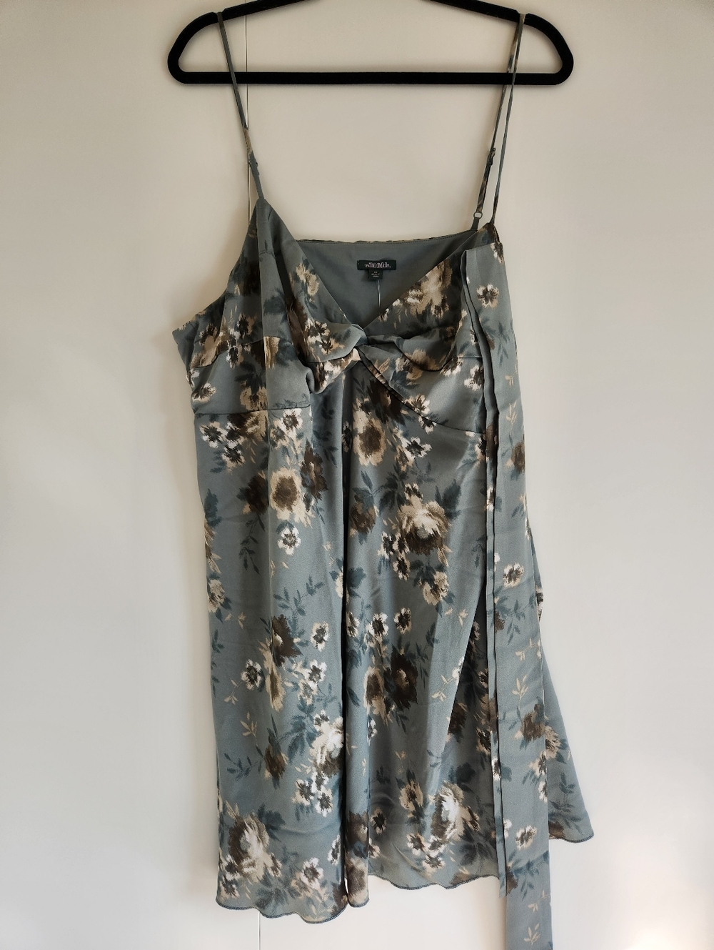 Wild Fable Satin Slip Dress 2X Floral Green Grunge Fairycore NWT